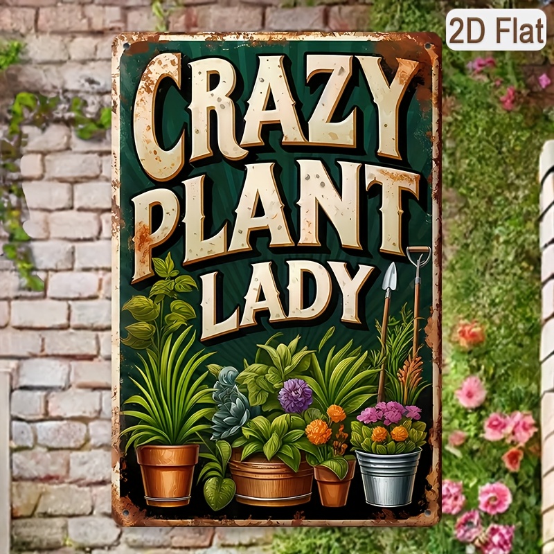 Gardening Tools Vintage - ป้ายโลหะวินเทจ 2D ลาย 