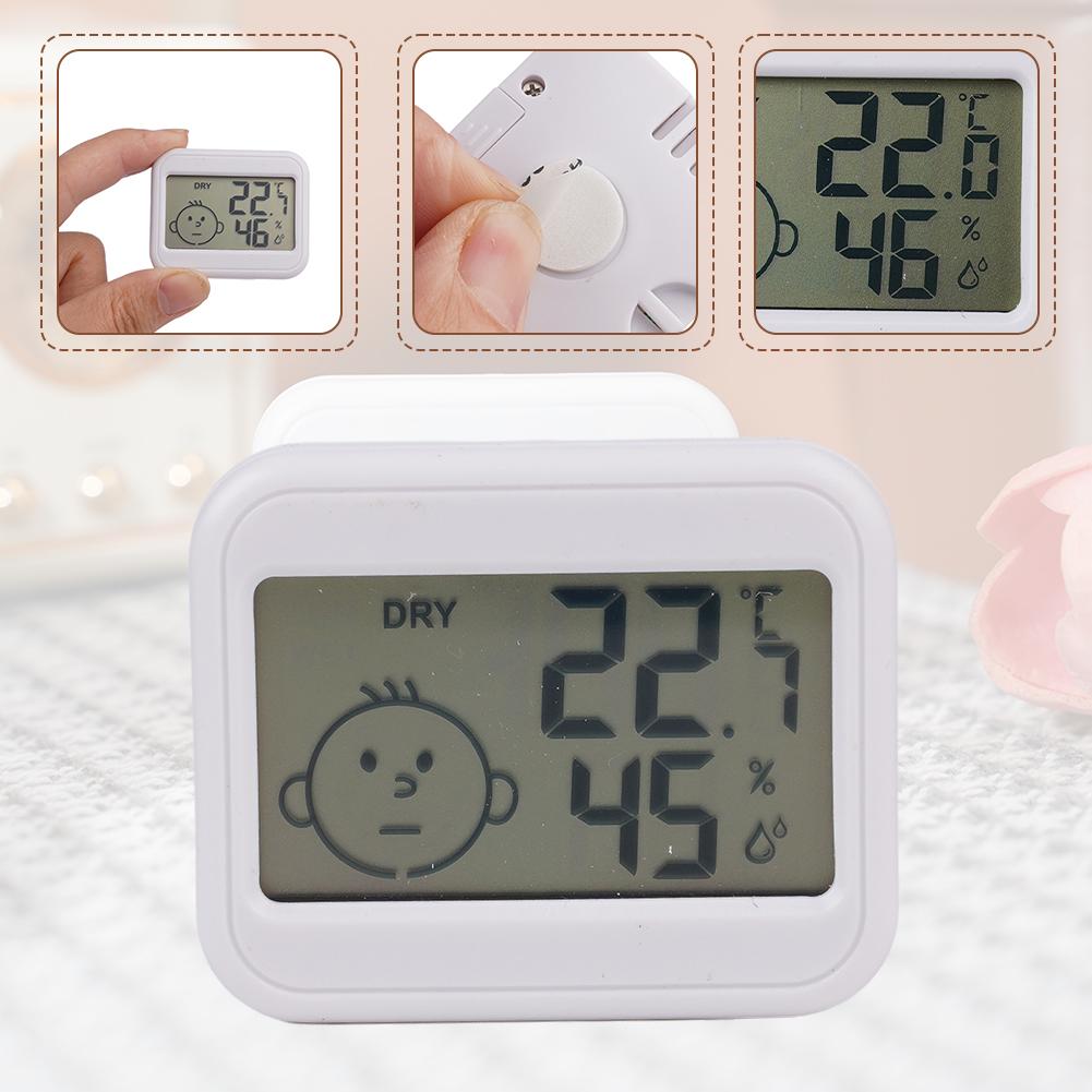 Greenhouse Mini Indoor - เครื่องวัดอุณหภูมิและความชื้นแบบดิจิตอลขนาดเล็ก ความแม่นยำสูง วัสดุ ABS สำหรับใช้ในร่ม ห้องพัก