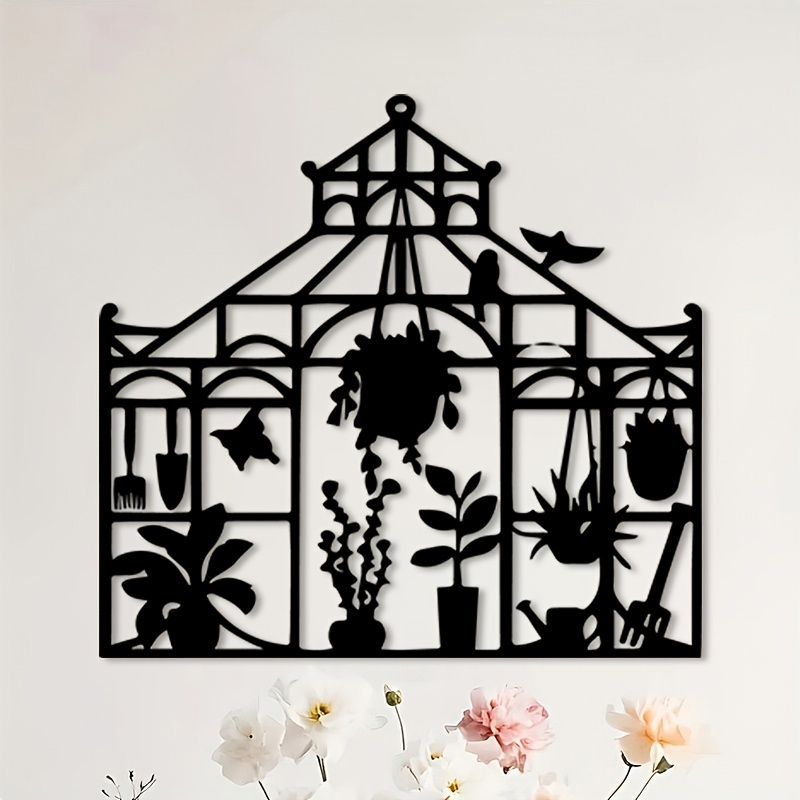 Gardening Tools Vintage - งานศิลปะตกแต่งผนังเหล็กสไตล์วินเทจ รูปทรงเครื่องมือทำสวน เหมาะสำหรับตกแต่งสวนพฤกษศาสตร์ ระเบียงบ้าน รั้วกลางแจ้ง สำหรับคนรักต้นไม้