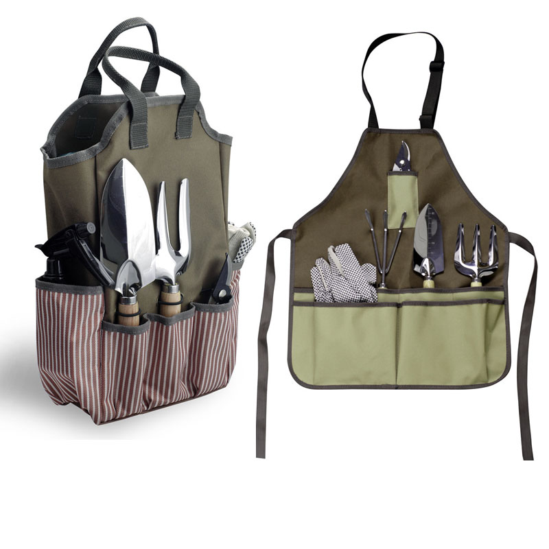 Gardening Tools Hand - ชุดเครื่องมือทำสวน 12 ชิ้น เครื่องมือช่างสแตนเลสกันสนิมแบบหนา พร้อมกระเป๋าจัดระเบียบ ผ้ากันเปื้อนพร้อมกระเป๋าหิ้ว