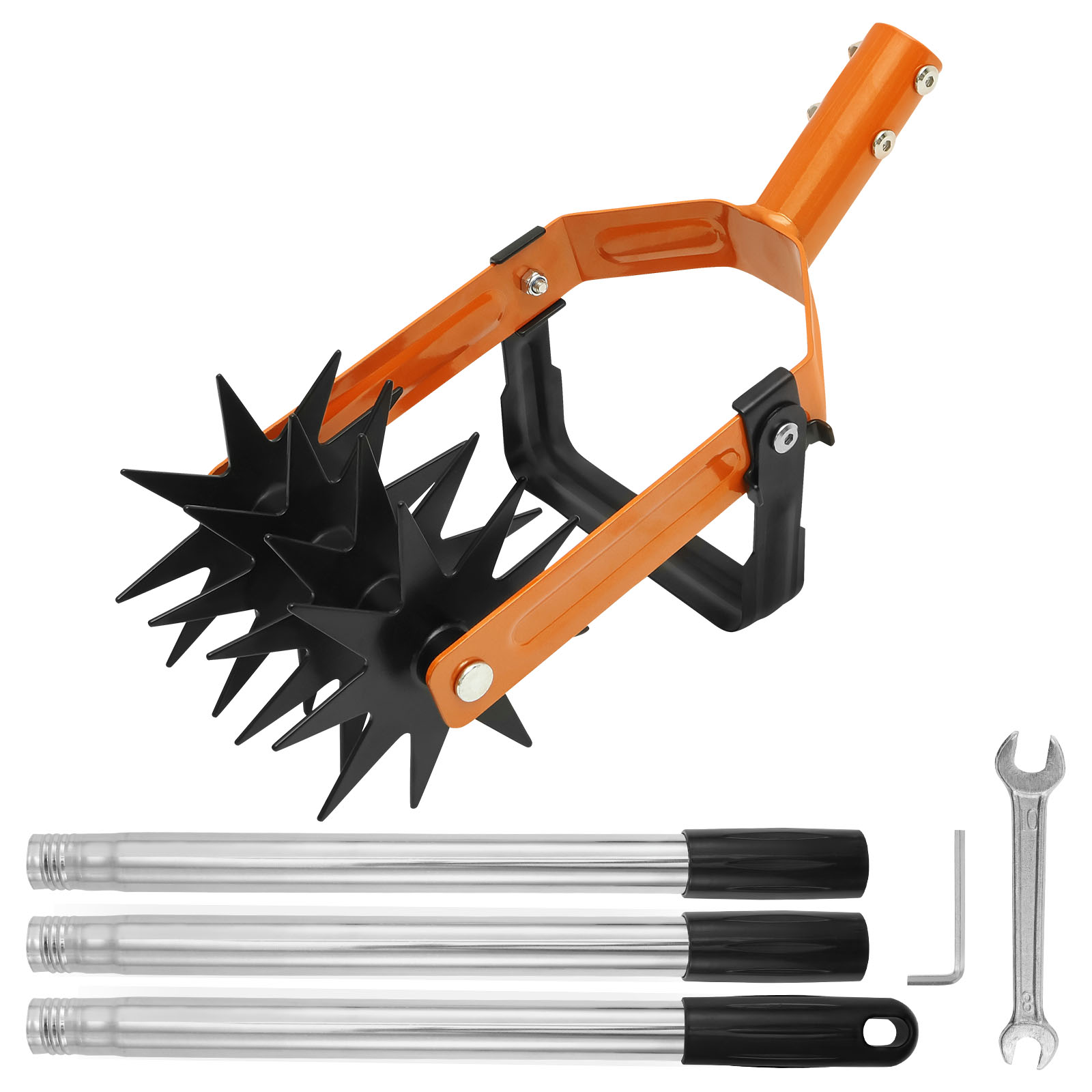 Gardening Tools For Beginners - ใหม่ 2-in-1Tiller เครื่องมือสแตนเลส ROTARY Cultivator ปรับความยาวสวน