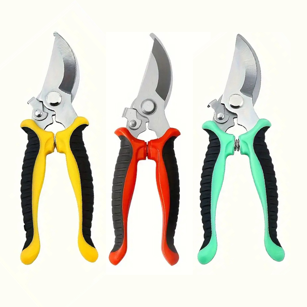 Gardening Tools Cutter - กรรไกรตัดกิ่งสแตนเลสแบบไฮโดรโปนิกส์ ใบมีดคมกริบ ด้ามจับพลาสติก พร้อมกระเป๋าพกพา