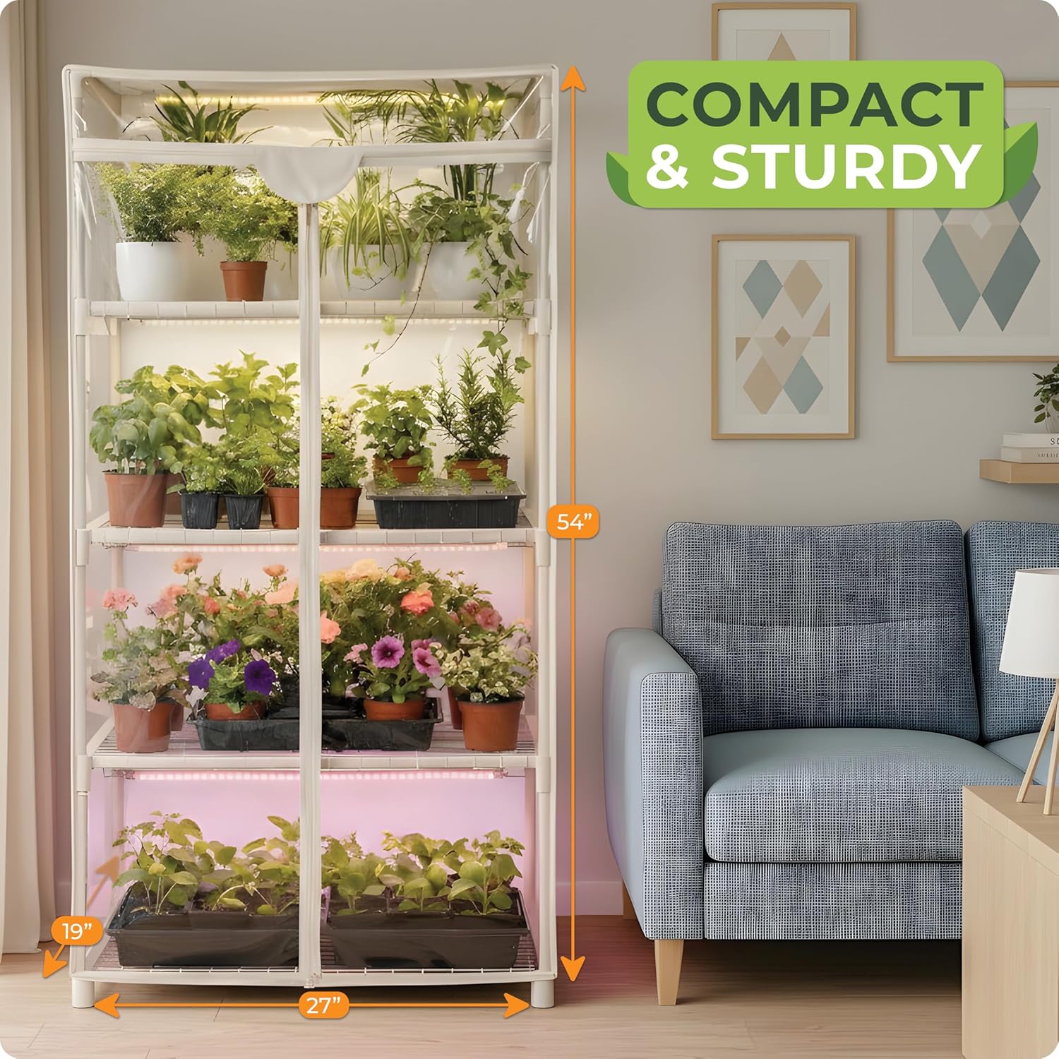 เรือนเพาะชำขนาดเล็กสำหรับปลูกพ - Greenhouse Mini Indoor บทวิจารณ์และราคา