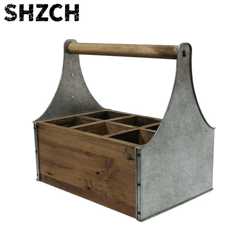 ตะกร้าเก็บของไม้และโลหะสไตล์เร - Gardening Tools Vintage บทวิจารณ์และราคา