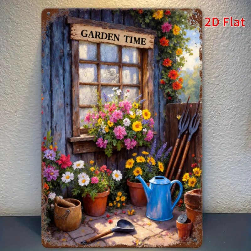 ป้ายโลหะลายดอกไม้สไตล์วินเทจ G - Gardening Tools Vintage บทวิจารณ์และราคา