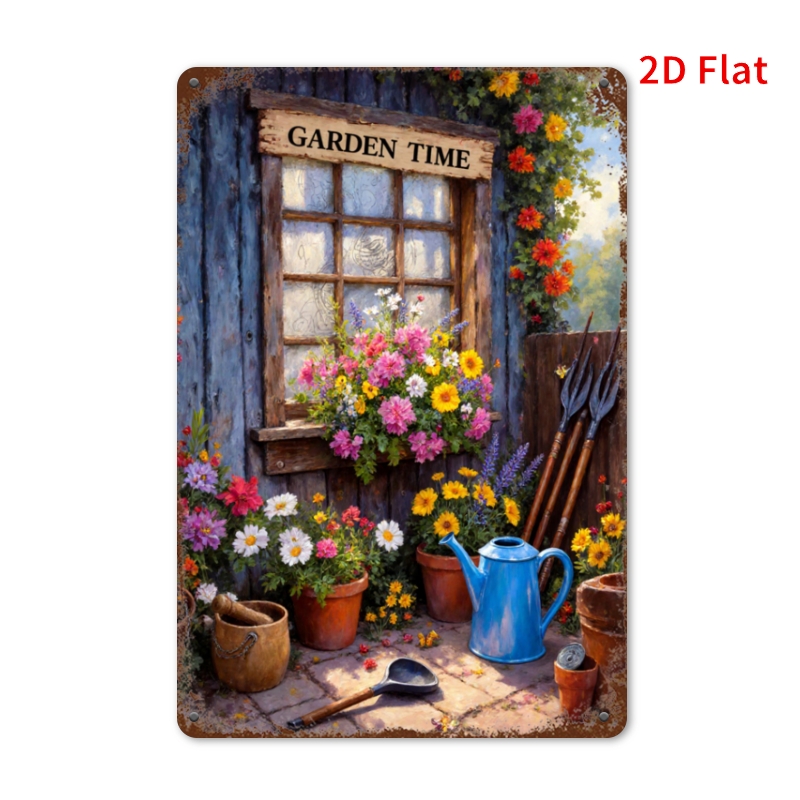 ป้ายโลหะลายดอกไม้สไตล์วินเทจ G - Gardening Tools Vintage บทวิจารณ์และราคา
