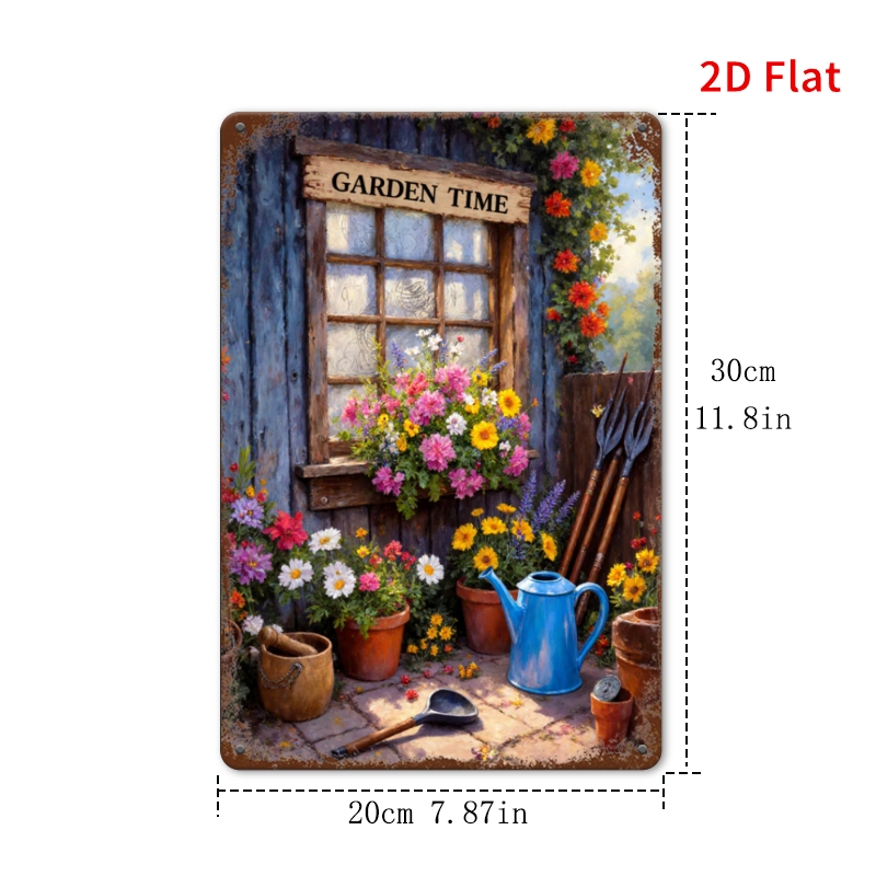 ป้ายโลหะลายดอกไม้สไตล์วินเทจ G - Gardening Tools Vintage บทวิจารณ์และราคา