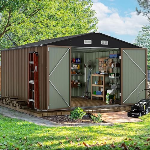โรงเก็บของกลางแจ้งขนาด 10x10 ฟ - Gardening Tools บทวิจารณ์และราคา