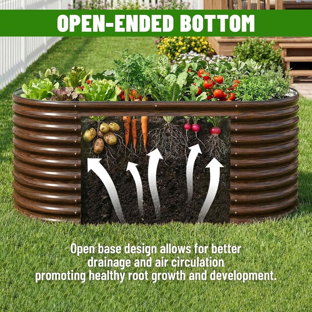 แปลงปลูกผักยกสูงทรงรี ขนาด 8x4 - Raised Bed Planter Box บทวิจารณ์และราคา