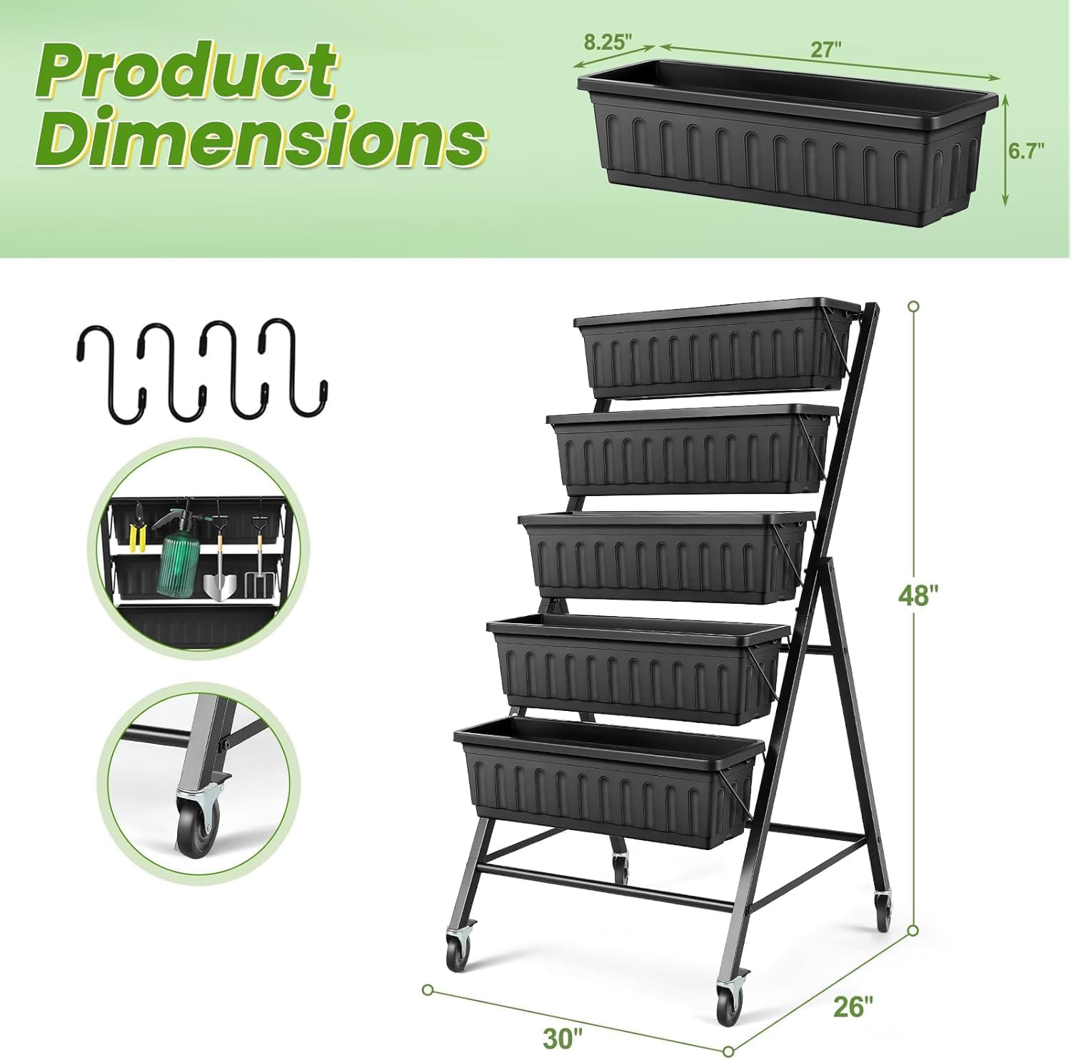 แปลงปลูกผักยกสูงแบบตั้งแนวตั้ง - Raised Bed Planter Box บทวิจารณ์และราคา