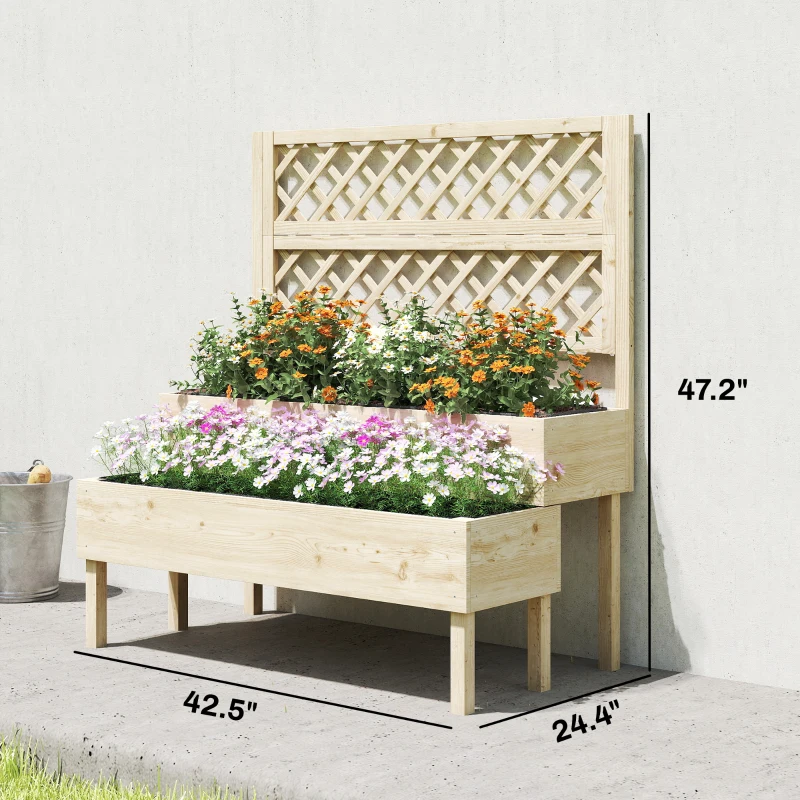 กระถางปลูกต้นไม้ยกพื้นสำหรับลา - Raised Bed Planter Box บทวิจารณ์และราคา