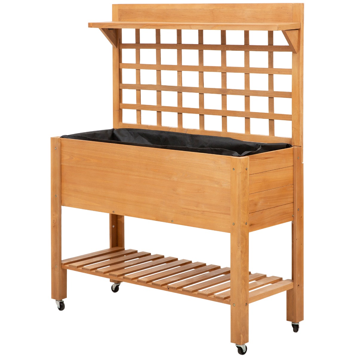 กระถางปลูกต้นไม้ยกพื้นทำจากไม้ - Raised Bed Planter Box บทวิจารณ์และราคา