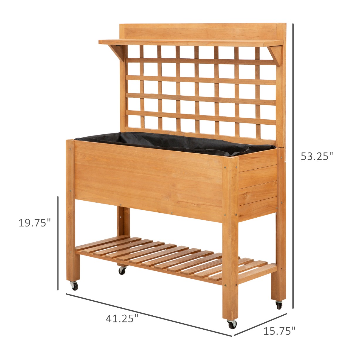 กระถางปลูกต้นไม้ยกพื้นทำจากไม้ - Raised Bed Planter Box บทวิจารณ์และราคา