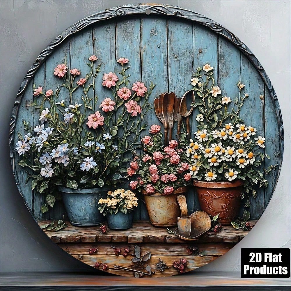 งานศิลปะติดผนังอะลูมิเนียมทรงก - Gardening Tools Vintage บทวิจารณ์และราคา