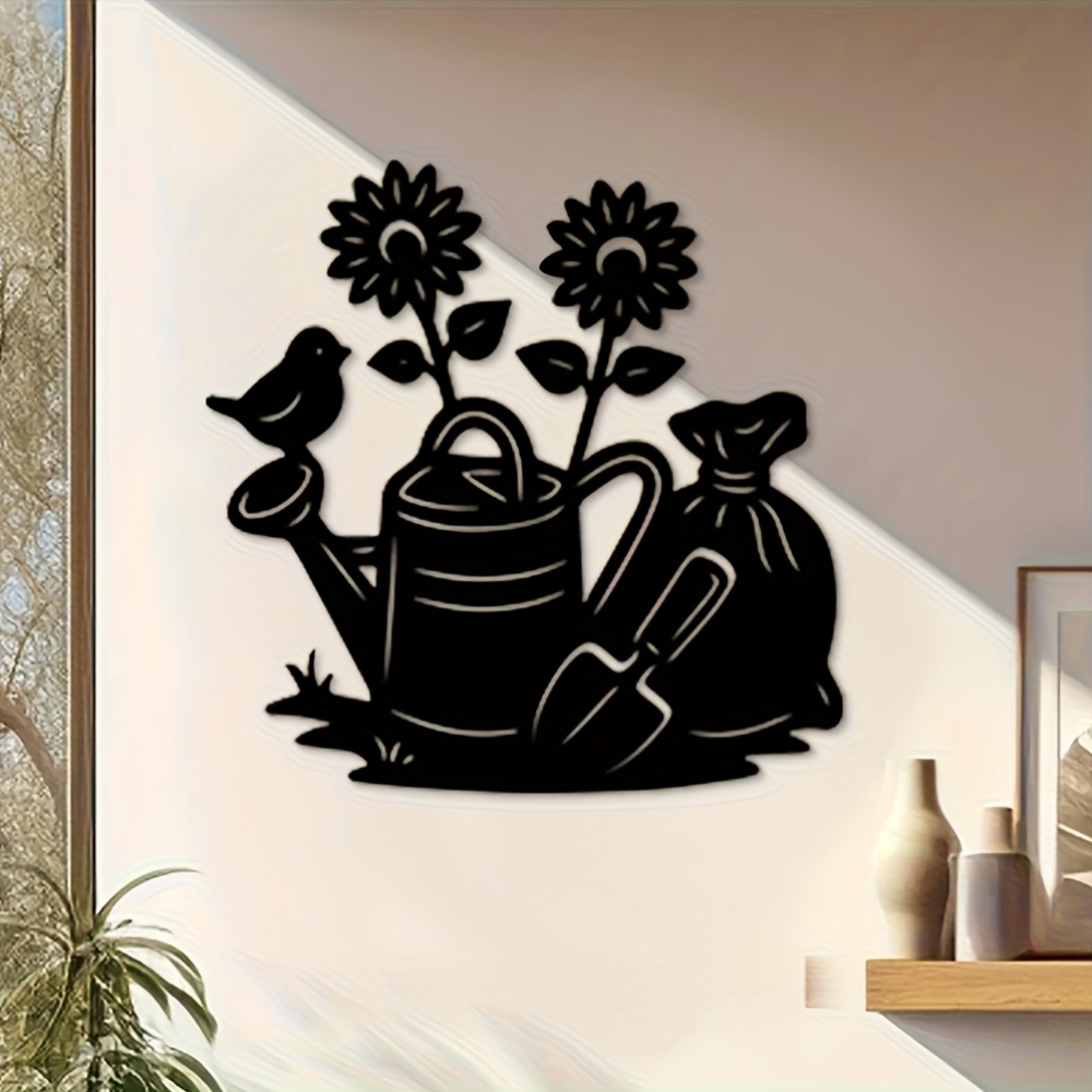 ป้ายโลหะเคลือบสีดำลายดอกไม้ 1  - Gardening Tools Vintage บทวิจารณ์และราคา