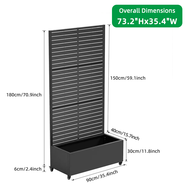 กระถางปลูกต้นไม้แบบมีฉากกั้นสู - Raised Bed Planter Box บทวิจารณ์และราคา